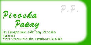 piroska papay business card
